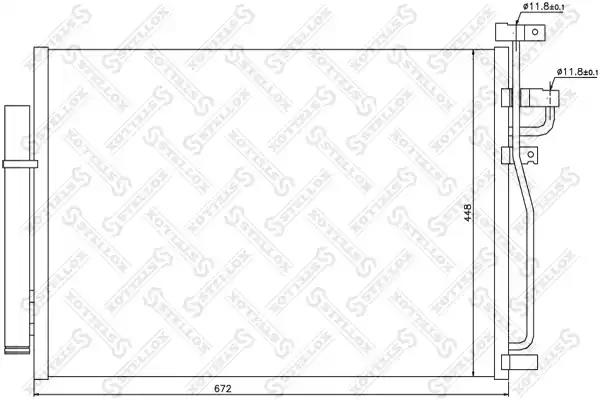 Радіатор кондиціонера 1045380SX STELLOX
