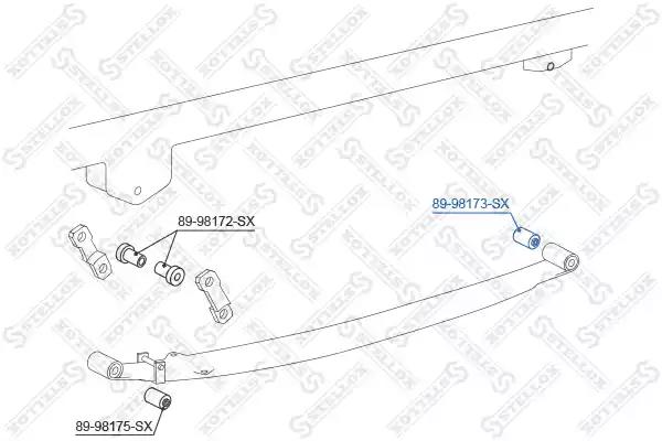 Сайлентблок ресори передній 8998173SX STELLOX