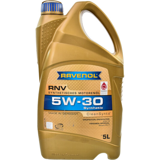 Моторна олива ravenol rnv, 5w-30, 5л 1111114005 RAVENOL
