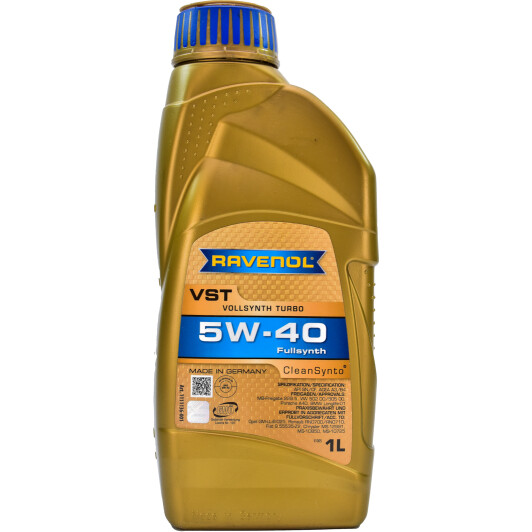 Моторна олива ravenol vst, 5w-40, 1л 1111136001 RAVENOL