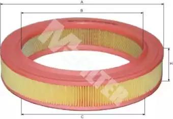 Фільтр повітряний opel ascona a/b/c/corsa a/kadett e 1.2-1.6 -93 A127 MFILTER