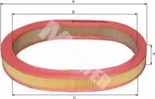 Фільтр повітряний ford escort вир-во m-filter A252 MFILTER