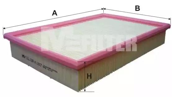 Фільтр повітряний fiat croma lancia thema вир-во m-filter K187 MFILTER
