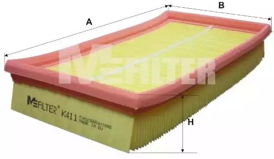 Фільтр повітряний K411 MFILTER