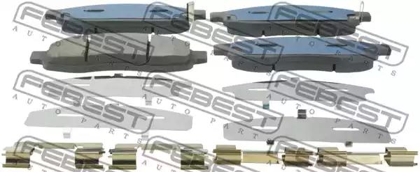 Комплект гальмівних накладок, дискове гальмо 0201A60F FEBEST