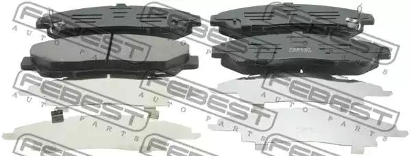 Комплект гальмівних накладок, дискове гальмо 0301YD2F FEBEST