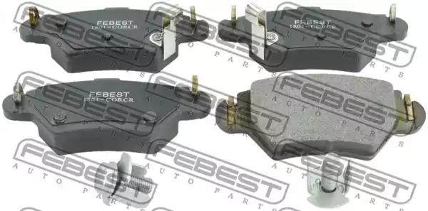 Комплект гальмівних накладок, дискове гальмо 1801CORCR FEBEST