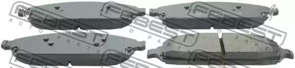 Комплект гальмівних накладок, дискове гальмо 2001COMF FEBEST