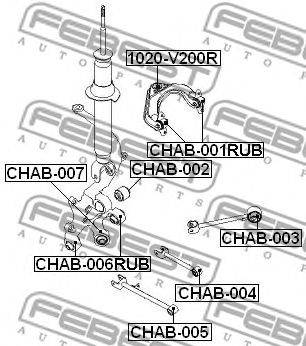 Сайлентблок CHAB006RUB FEBEST