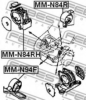 Опора двигуна / кпп MMN84R FEBEST