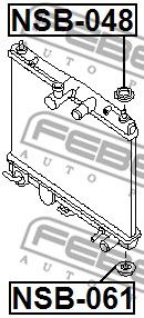 Втулка крепления радиатора NSB061 FEBEST