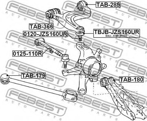 Сайлентблок підвіски TAB179 FEBEST