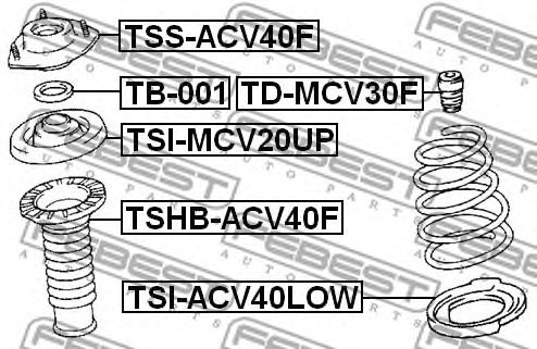 Пильовик переднього амортизатора TSHBACV40F FEBEST