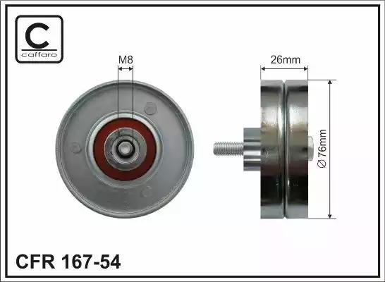 Rolka paska micro-v 76x8x26 16754 CAFFARO