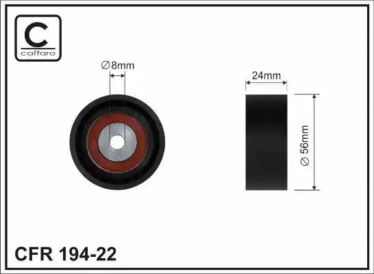 55x8x24 ролик паска приводного renault clio ii/kangoo 97- 19422 CAFFARO