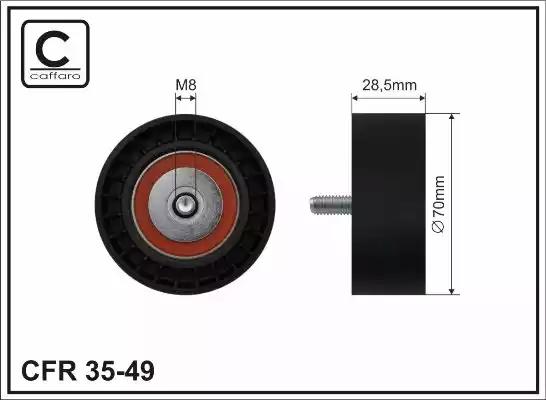 Rolka paska micro-v 70x8x285 3549 CAFFARO