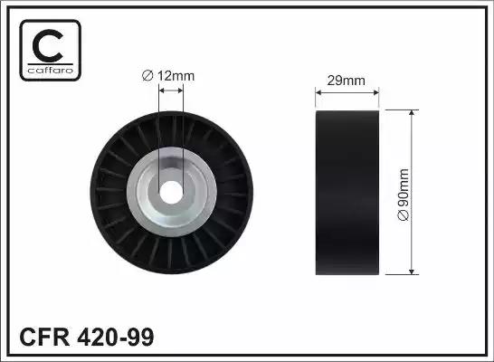Натяжний ролик, поліклиновий ремінь 42099 CAFFARO
