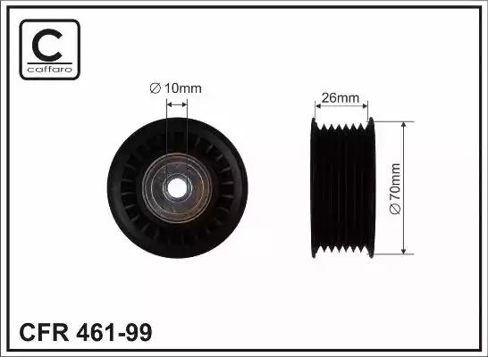 70x10x26 ролик паска приводного mitsubishi pajero 3.0v6 90- 46199 CAFFARO
