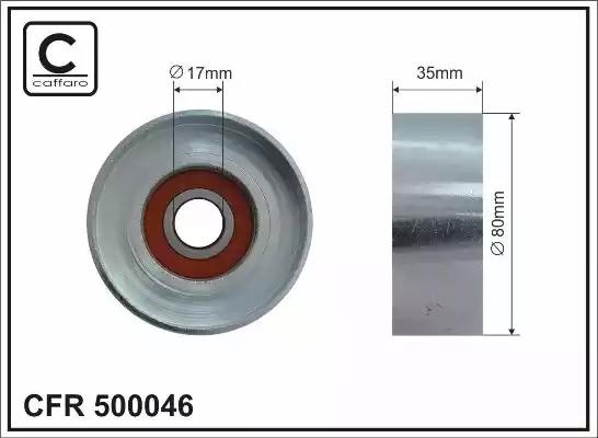 Натяжний ролик, поліклиновий ремінь 500046 CAFFARO
