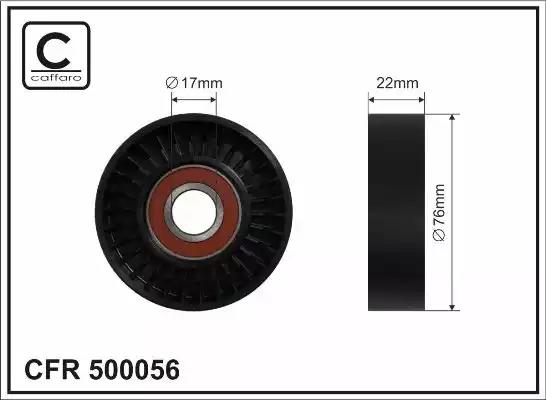 Rolka paska micro-v 76x17x22 500056 CAFFARO