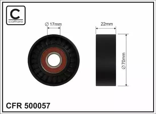 Rolka paska micro-v 70x17x22.5 500057 CAFFARO