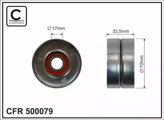 Натяжний ролик, поліклиновий ремінь 500079 CAFFARO