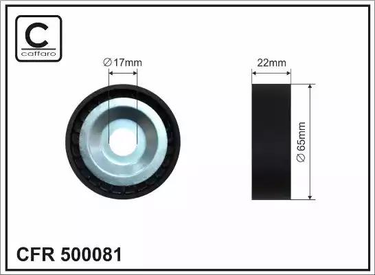 Натяжний ролик, поліклиновий ремінь 500081 CAFFARO