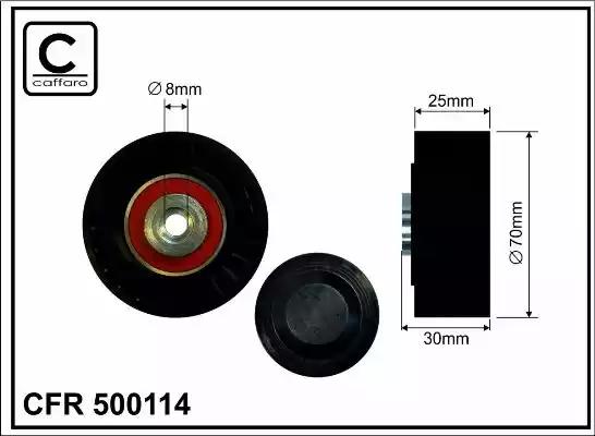 Rolka paska micro-v 70x8x25 500114 CAFFARO
