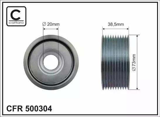 Натяжний ролик, поліклиновий ремінь 500304 CAFFARO