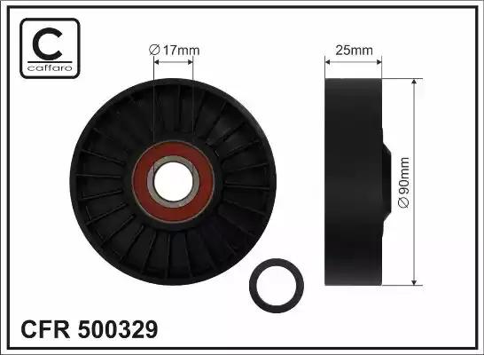 Rolka paska micro-v 90x17x25 500329 CAFFARO