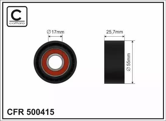 Rolka paska micro-v 55x17x257 500415 CAFFARO