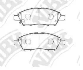 Комплект гальмівних накладок, дискове гальмо PN0397 NIBK