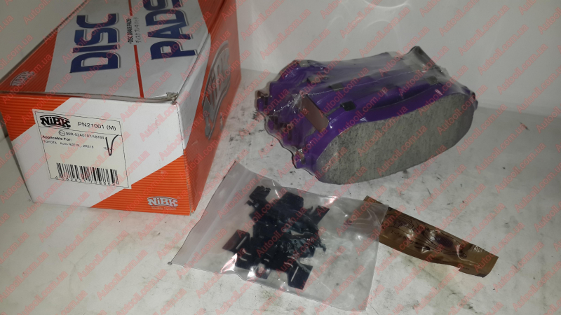 Комплект гальмівних накладок, дискове гальмо PN21001 NIBK