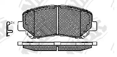 Комплект гальмівних накладок, дискове гальмо PN25000 NIBK