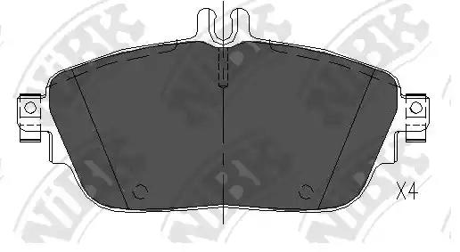 Комплект гальмівних накладок, дискове гальмо PN31009 NIBK