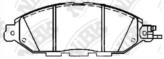 Комплект гальмівних накладок, дискове гальмо PN50001 NIBK