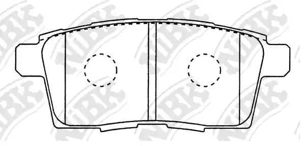 Комплект гальмівних накладок, дискове гальмо PN5814 NIBK