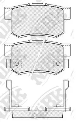 Комплект гальмівних накладок, дискове гальмо PN8397 NIBK