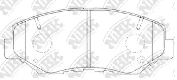 Комплект гальмівних накладок, дискове гальмо PN8485 NIBK