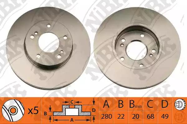 Гальмівний диск RN1036 NIBK