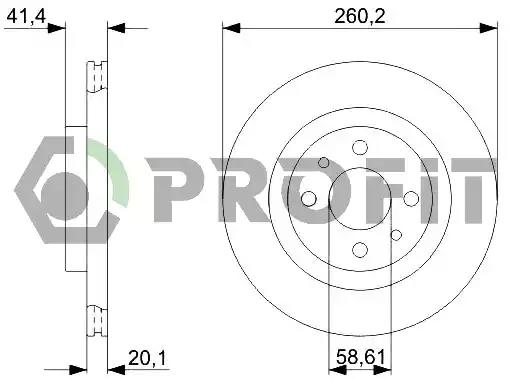 Диск гальмівний 50101147 PROFIT