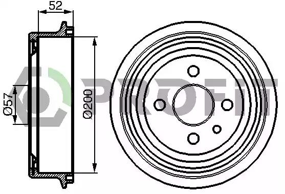 Барабан гальмівний 50200013 PROFIT