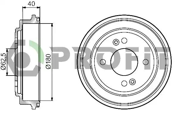 Барабан гальмівний 50200042 PROFIT