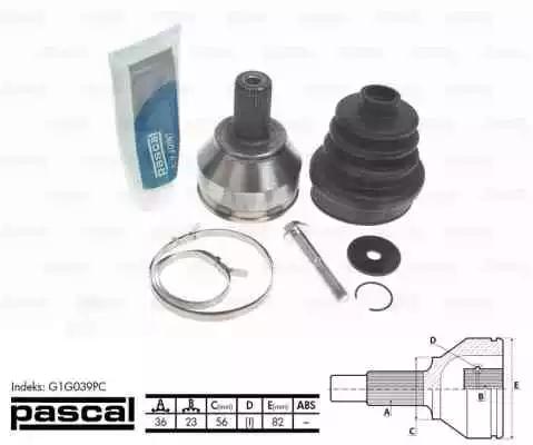 Комплект шарнірів приводний вал G1G039PC PASCAL