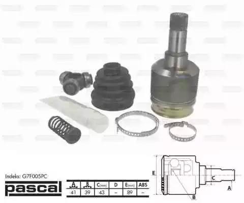 Комплект шарнірів приводний вал G7F005PC PASCAL