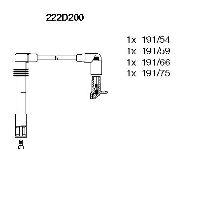 Комплект проводів високої напруги 222D200 BREMI