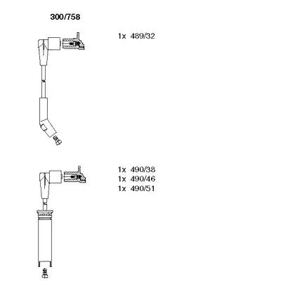 К-кт проводiв bremi chevrolet/daewoo/zaz aveo/nexia/lanos 13-15 97 300758 BREMI