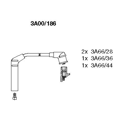 Комплект проводів високої напруги 3A00186 BREMI