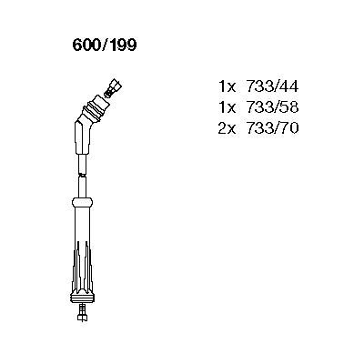 Комплект проводов зажигания 600199 BREMI