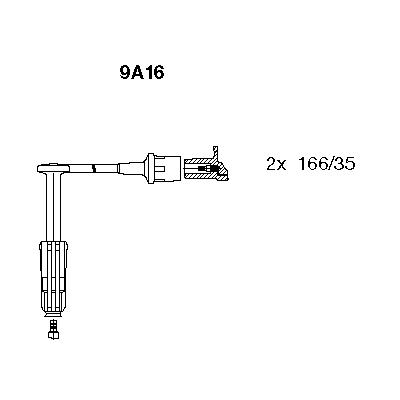 Комплект проводов зажигания 9A16 BREMI